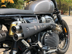 Sand Scratch full system exhaust for Royal Enfield 650 scrambler exhaust for interceptor 650